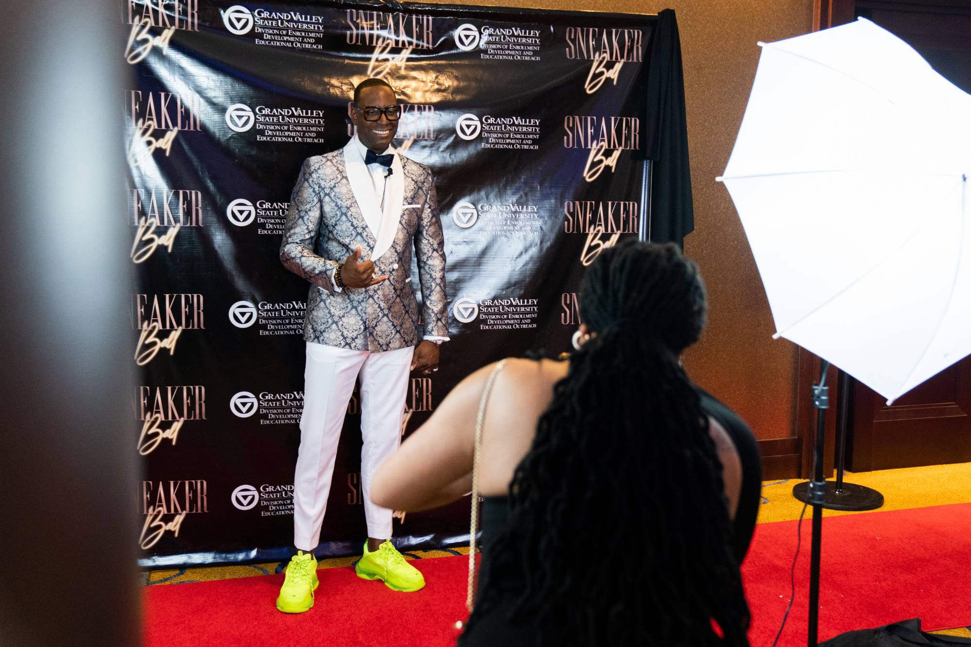 guests having photos taken at the gala